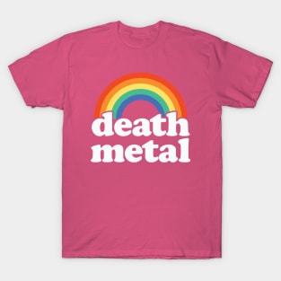 Death Metal - Rainbow Riot Design T-Shirt